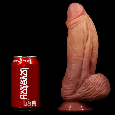 10'' Dual layered Platinum Silicone Cock